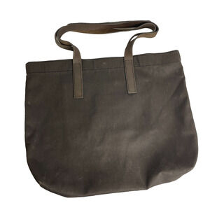 Everlane Gray Cotton Blend Leather Trim Large Tote Bag Minimalist